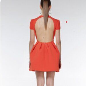 ✨ Beautiful Orange Neoprene Mini Dress (Size 10 – Runs Small) ✨